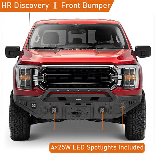 Discovery Ⅰ Front Bumper w/ LED Spotlights For 2021-2023 Ford F-150 - LandShaker-lsg8300-4