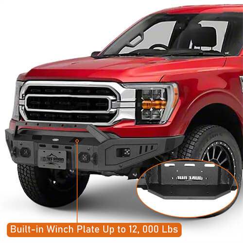 Discovery Ⅰ Front Bumper w/ LED Spotlights For 2021-2023 Ford F-150 - LandShaker-lsg8300-6