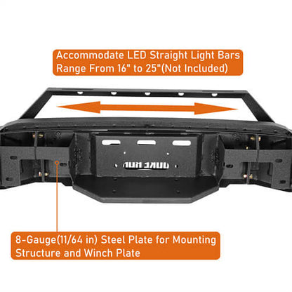 Discovery Ⅰ Front Bumper w/ LED Spotlights For 2021-2023 Ford F-150 - LandShaker-lsg8300-8