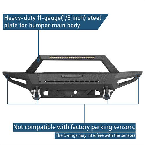 Off-Road Front Bumper w/ LED Spotlight For 2021-2025 Ford Bronco (Excluding Raptor) - LandShaker4x4