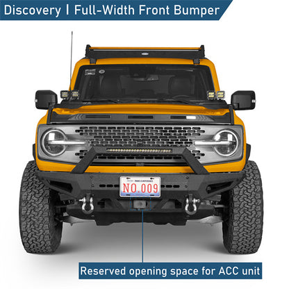 Off-Road Front Bumper w/ LED Spotlight For 2021-2025 Ford Bronco (Excluding Raptor) - LandShaker4x4