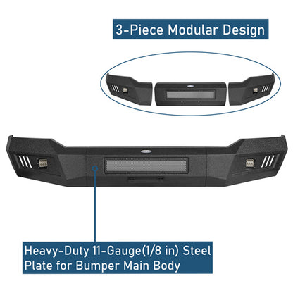 Toyota Tundra 2007-2013 Front Bumper Replacement Textured Black - LandShaker4x4