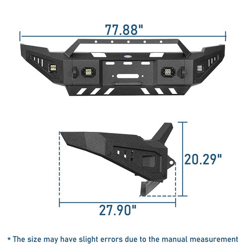 Full-Width Front Bumper w/ Winch Plate & LED Spotlights (10-18 Ram 2500) - LandShaker