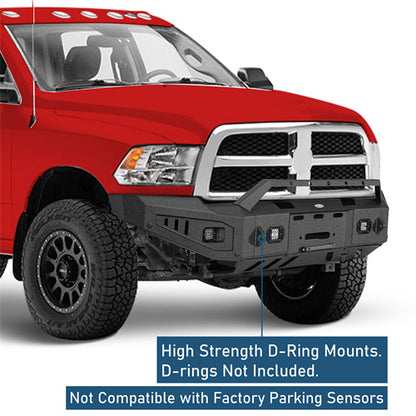 Full-Width Front Bumper w/ Winch Plate & LED Spotlights (10-18 Ram 2500) - LandShaker