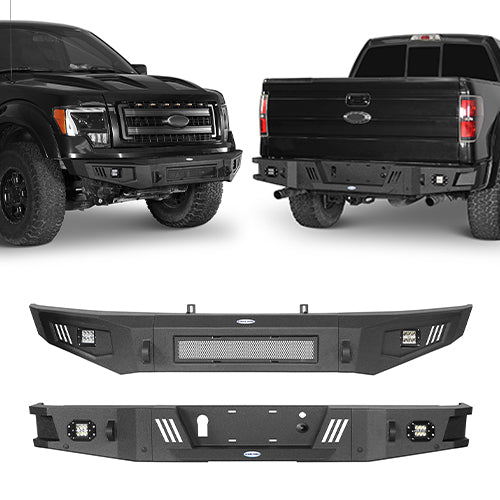 Ford F-150 Front Bumper & Rear Bumper Back Bumper for 2009-2014 Ford F-150  - LandShaker 4x4 LSG.8201+8204 1