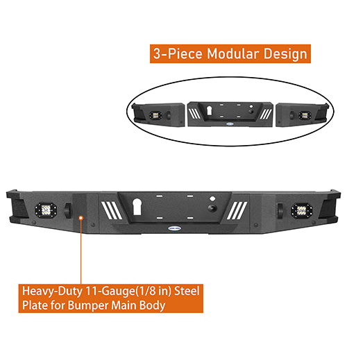 Ford F-150 Front Bumper & Rear Bumper Back Bumper for 2009-2014 Ford F-150  - LandShaker 4x4 LSG.8202+8204 12