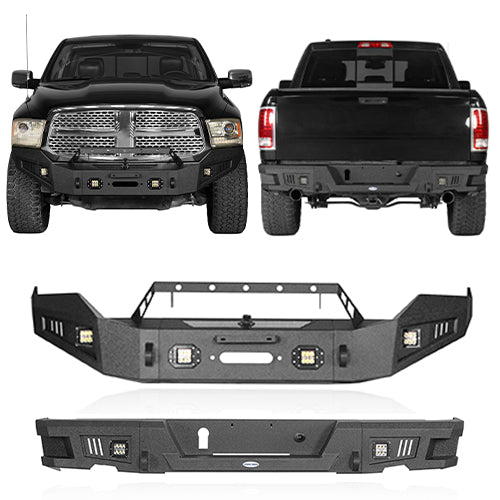 Dodge Ram Front Bumper & Rear Bumper for 2013-2018 Dodge Ram 1500 - LandShaker 4x4 LSG.6001+6005 1