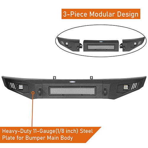 Ford F-150 Full Width Front Bumper & Rear Bumper for 2009-2014 Ford F-150  - LandShaker 4x4 LSG.8201+8203 14