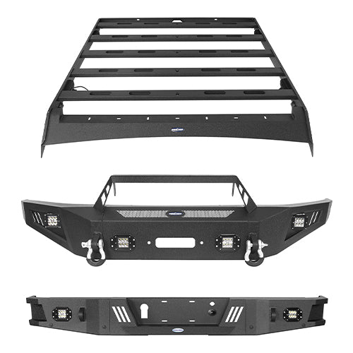 Front Bumper / Rear Bumper / Roof Rack for 2009-2014 F-150 SuperCrew,Excluding Raptor - LandShaker  LSG.8205+8202+8204 2