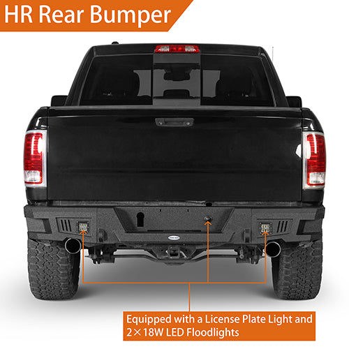 Front Bumper / Rear Bumper / Roof Rack Luggage Carrier for 2013-2018 Dodge Ram 1500 Crew Cab & Quad Cab,Excluding Rebel - LandShaker 4x4 LSG.6001+6005+6004 18