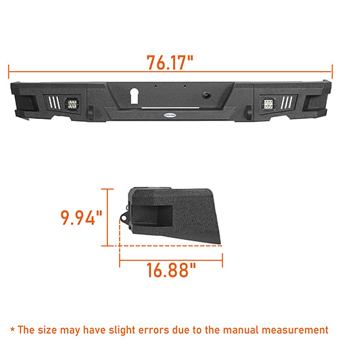 Front Bumper / Rear Bumper / Roof Rack Luggage Carrier for 2013-2018 Dodge Ram 1500 Crew Cab & Quad Cab,Excluding Rebel - LandShaker 4x4 LSG.6001+6005+6004 39