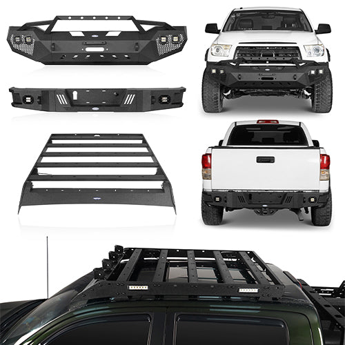 Front Bumper / Rear Bumper / Roof Rack for 2007-2013 Toyota Tundra Crewmax - LandShaker 4x4 LSG.5200+5206+5202 1