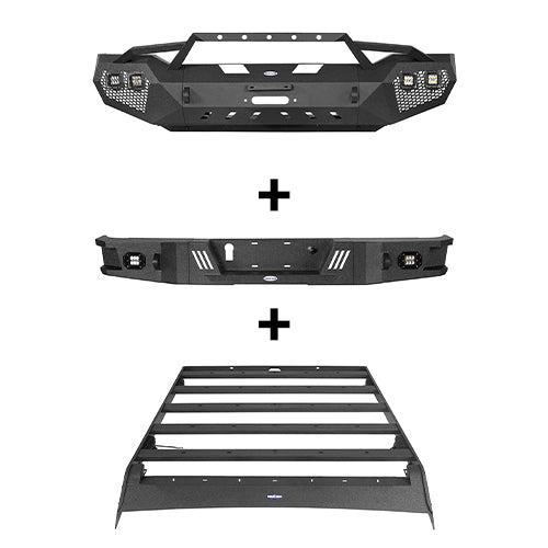 Front Bumper / Rear Bumper / Roof Rack for 2007-2013 Toyota Tundra Crewmax - LandShaker 4x4 LSG.5200+5206+5202 2