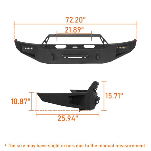 LandShaker Front Bumper w/ Winch Plate for 2019-2023 Ford Ranger lsg8801 6