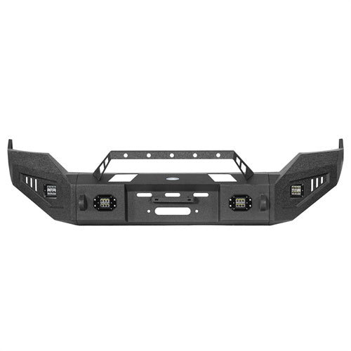 LandShaker Front Bumper w/ Winch Plate & LED Spotlights for 2013-2018 Ram 1500, Excluding Rebel lsg6024s 4