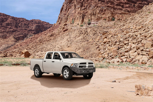 LandShaker Front Full-Width Bumper w/ Winch Plate & 4 LED Spotlights for 2009-2012 Ram 1500 lsg6202 4