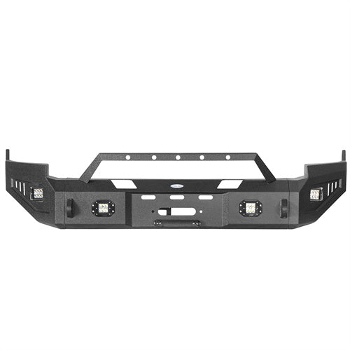 LandShaker Front Full-Width Bumper w/ Winch Plate & 4 LED Spotlights for 2009-2012 Ram 1500 lsg6202 7