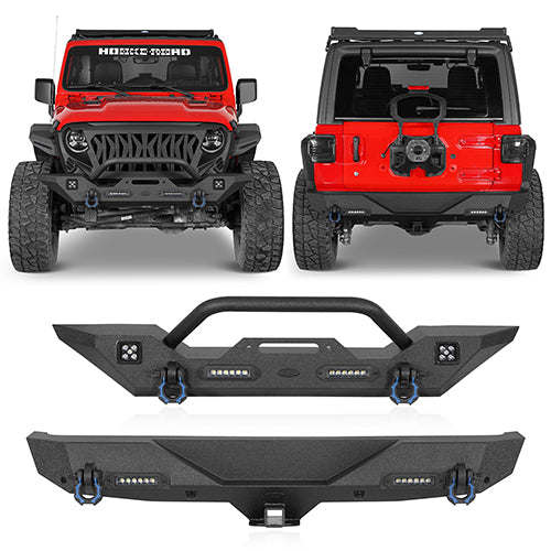 Different Trail Front & Rear Bumper Combo(18-25 Jeep Wrangler JL)-LandShaker