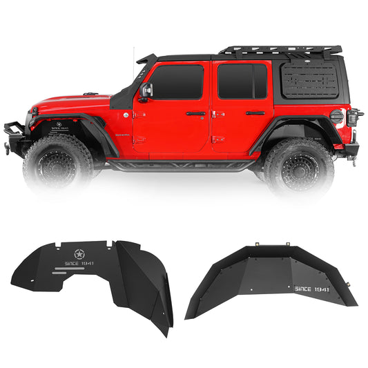 Aluminum Front & Rear Inner Fender Liners For 2018-2024 Jeep Wrangler JL - LandShaker4x4