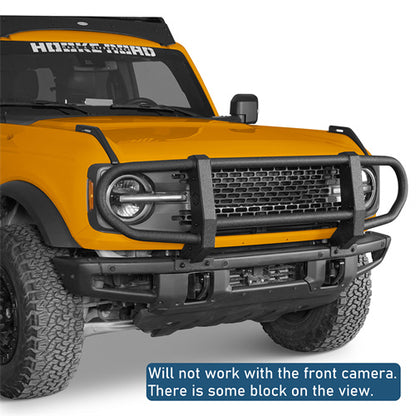 Full Grille Guard Front Brush Guard w/ Steel Modular Bumper For 2021-2025 Ford Bronco (Excluding Raptor) - LandShaker4x4