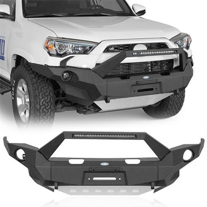 Full-Width Front Bumper w/ LED Light Bar For 2014-2024 Toyota 4Runner - LandShaker