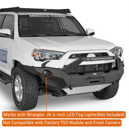 Full-Width Front Bumper w/ LED Light Bar For 2014-2024 Toyota 4Runner - LandShaker