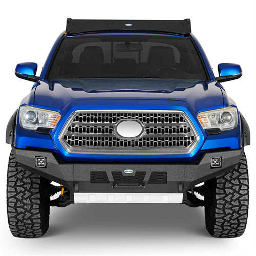 Car Bumper Full-Width Front Bumper w/ LED Lights For 2016-2023 Toyota Tacoma 3rd Gen - Ultralisk4x4 - LandShaker4x4