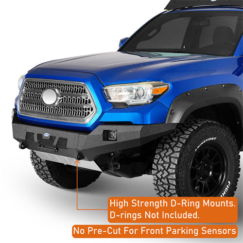 Car Bumper Full-Width Front Bumper w/ LED Lights For 2016-2023 Toyota Tacoma 3rd Gen - Ultralisk4x4 - LandShaker4x4