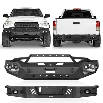 Full Width Front Bumper & Rear Bumper for 2007-2013 Toyota Tundra - LandShaker 4x4 LSG.5200+5206 1