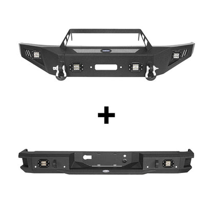 Ford F-150 Front Bumper & Rear Bumper for 2009-2014 Ford F-150, Excluding Raptor - LandShaker 4x4 LSG.8202+LSG.8203 2