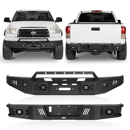 Full Width Front Bumper w/Winch Plate & Rear Bumper for 2007-2013 Toyota Tundra - LandShaker 4x4 LSG.5205A&LSG.5205B&LSG.5206 1