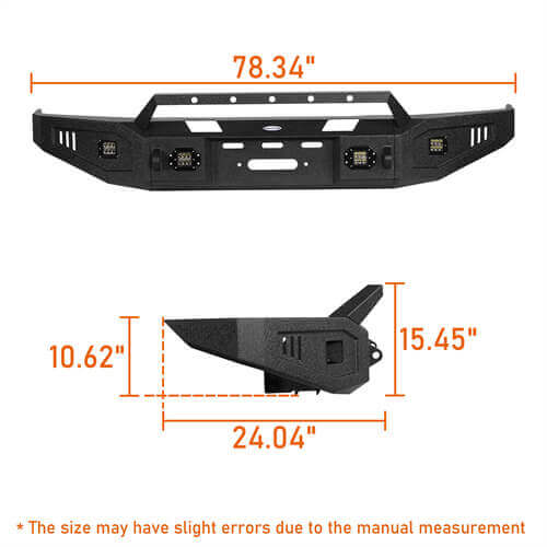 Full Width Front Bumper w/Winch Plate & Rear Bumper for 2007-2013 Toyota Tundra - LandShaker 4x4 LSG.5205A&LSG.5205B&LSG.5206 14