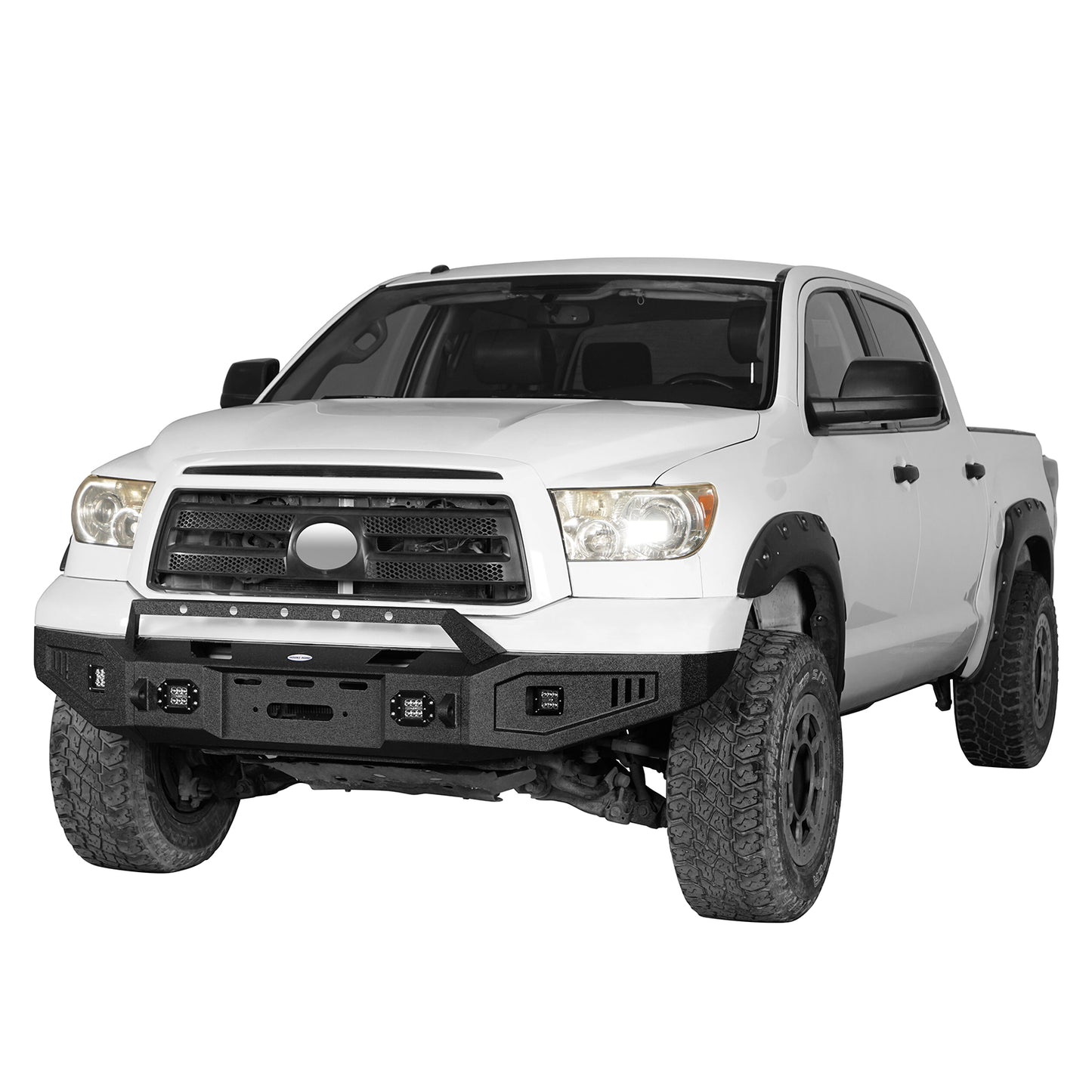 Full Width Front Bumper w/Winch Plate & Rear Bumper for 2007-2013 Toyota Tundra - LandShaker 4x4 LSG.5205A&LSG.5205B&LSG.5206 3