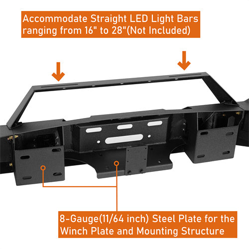 LandShaker Full-Width Front Bumper w/ Winch Plate for 2006-2009 Ram 2500 lsg6505 11