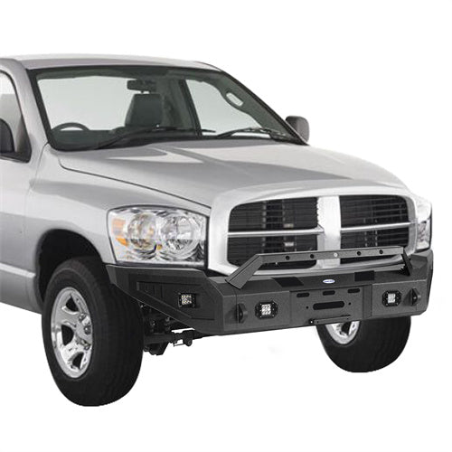 LandShaker Full-Width Front Bumper w/ Winch Plate for 2006-2009 Ram 2500 lsg6505 3