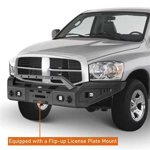 LandShaker Full-Width Front Bumper w/ Winch Plate for 2006-2009 Ram 2500 lsg6505 6