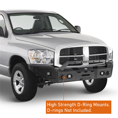 LandShaker Full-Width Front Bumper w/ Winch Plate for 2006-2009 Ram 2500 lsg6505 7