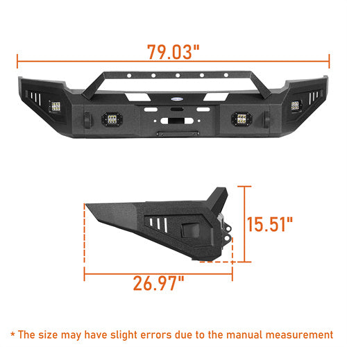 LandShaker Full-Width Front Bumper w/ Winch Plate for 2006-2009 Ram 2500 lsg6505 9