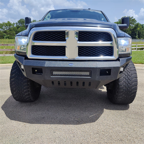 LandShaker Full Width Front Bumper w/ 120W LED Light Bar for 2010-2018 Ram 2500 lsg6402 4