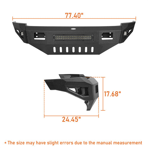 LandShaker Full Width Front Bumper w/ 120W LED Light Bar for 2010-2018 Ram 2500 lsg6402 7