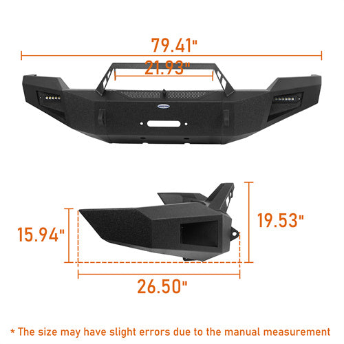 LandShaker Full Width Front Bumper w/ Winch Plate for 2003-2005 Ram 2500, Excluding Diesel Model lsg6464ab 7