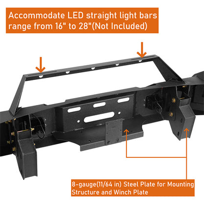 LandShaker Full Width Front Bumper w/ Winch Plate for 2003-2005 Ram 2500, Excluding Diesel Models sg6465 9