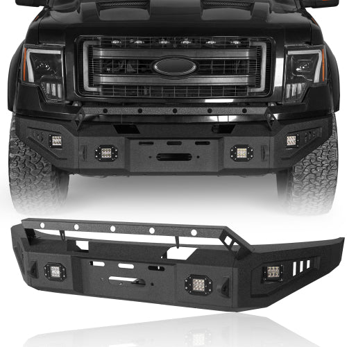 LandShaker Full Width Front Bumper w/ Winch Plate for 2009-2014 Ford F-150, Excluding Raptor lsg8213s 1