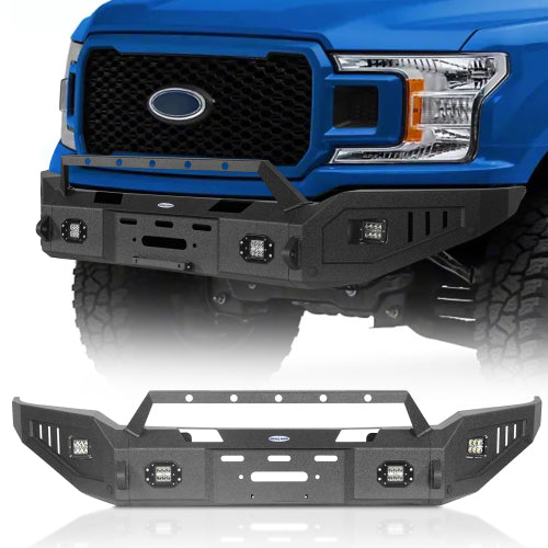 LandShaker Full-Width Front Bumper w/ Winch Plate for 2018-2020 Ford F-150, Excluding Raptor lsg8255 1