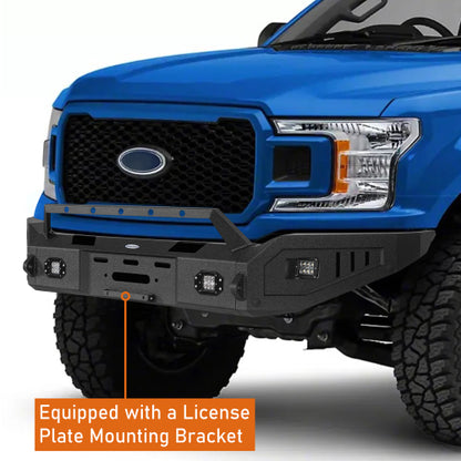 LandShaker Full-Width Front Bumper w/ Winch Plate for 2018-2020 Ford F-150, Excluding Raptor lsg8255 10