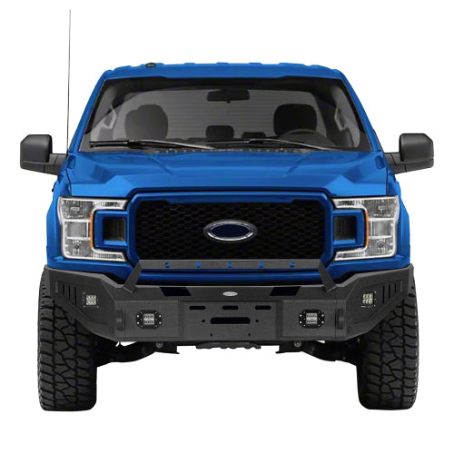 LandShaker Full-Width Front Bumper w/ Winch Plate for 2018-2020 Ford F-150, Excluding Raptor lsg8255 2