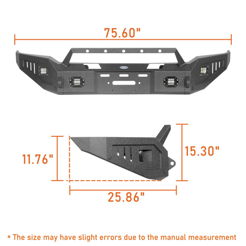 LandShaker Full-Width Front Bumper w/ Winch Plate for 2018-2020 Ford F-150, Excluding Raptor lsg8255 6