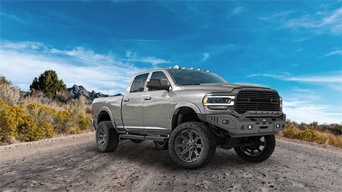 LandShaker Full Width Front Bumper w/ Winch Plate & LED Spotlights for 2019-2023 Ram 2500 lsg6305ab 5