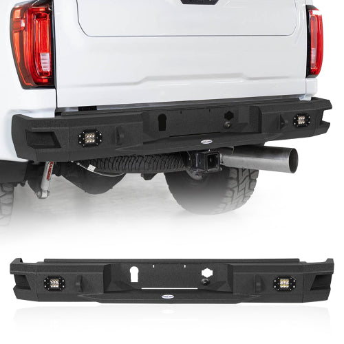 LandShaker GMC Sierra 2500HD Rear Bumper w/ LED Floodlights for 2020-2023 GMC Sierra 2500HD lsg9203 1