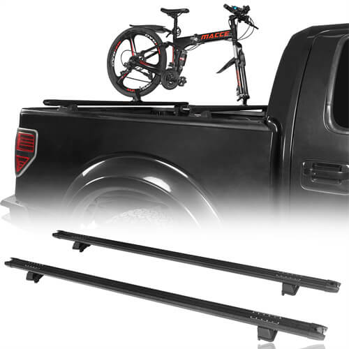 Heavy Duty Aluminum Truck Bed Rack Low Profile Adjustable Crossbars Rack For All Common Trucks - LandShaker4x4